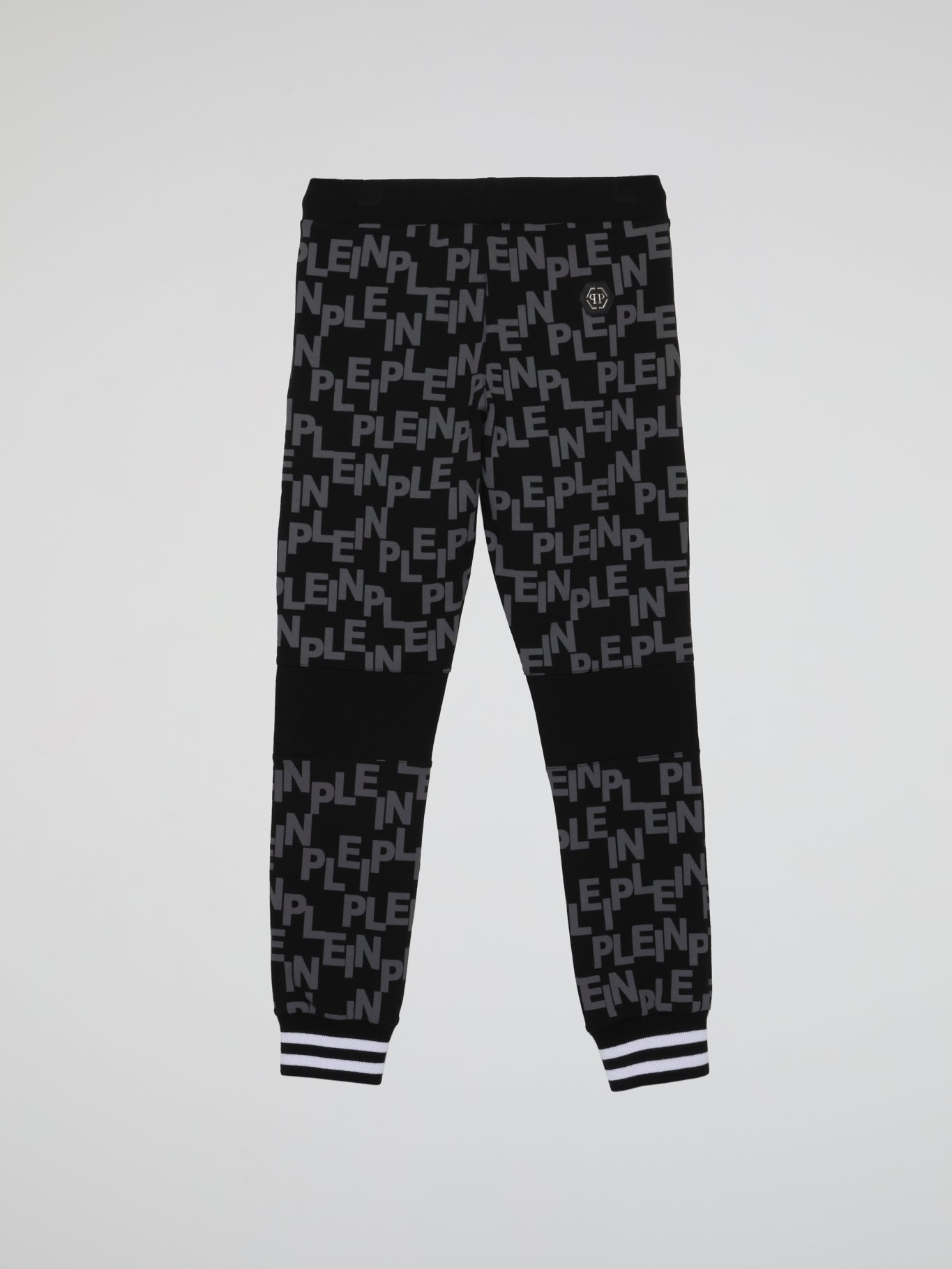 Black Logo All Over Print Active Trousers (Kids)