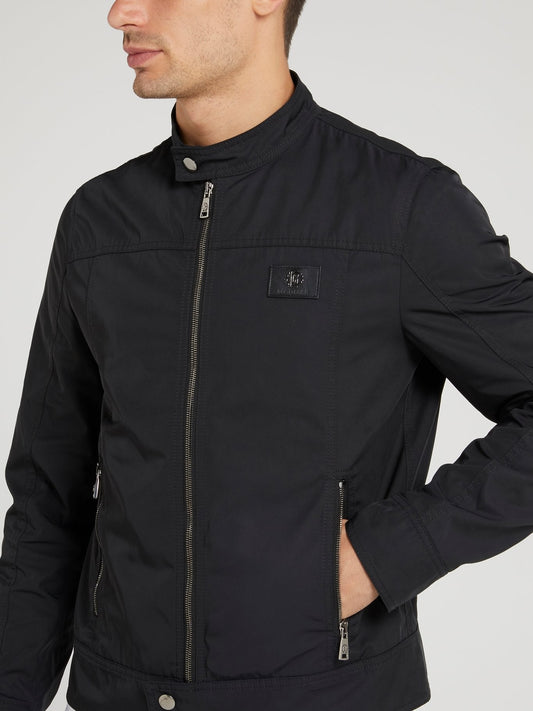 Black Clasp Neck Jacket