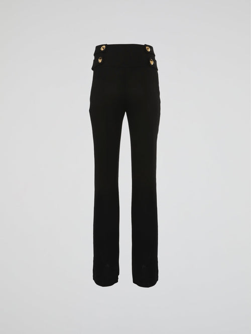 Black Sailor Button Pants