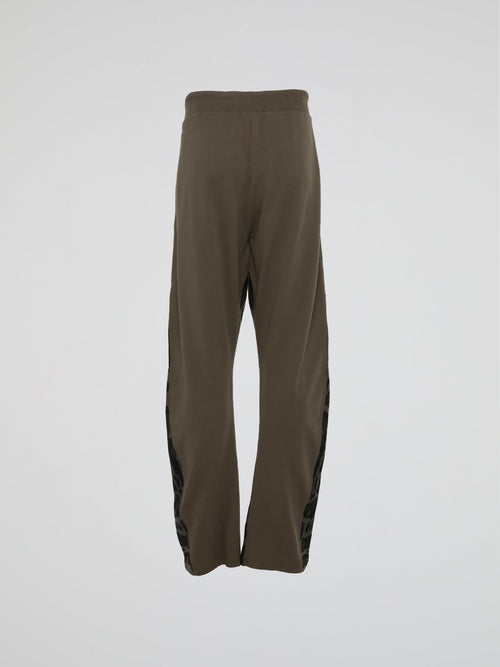 Olive Jacquard Trousers