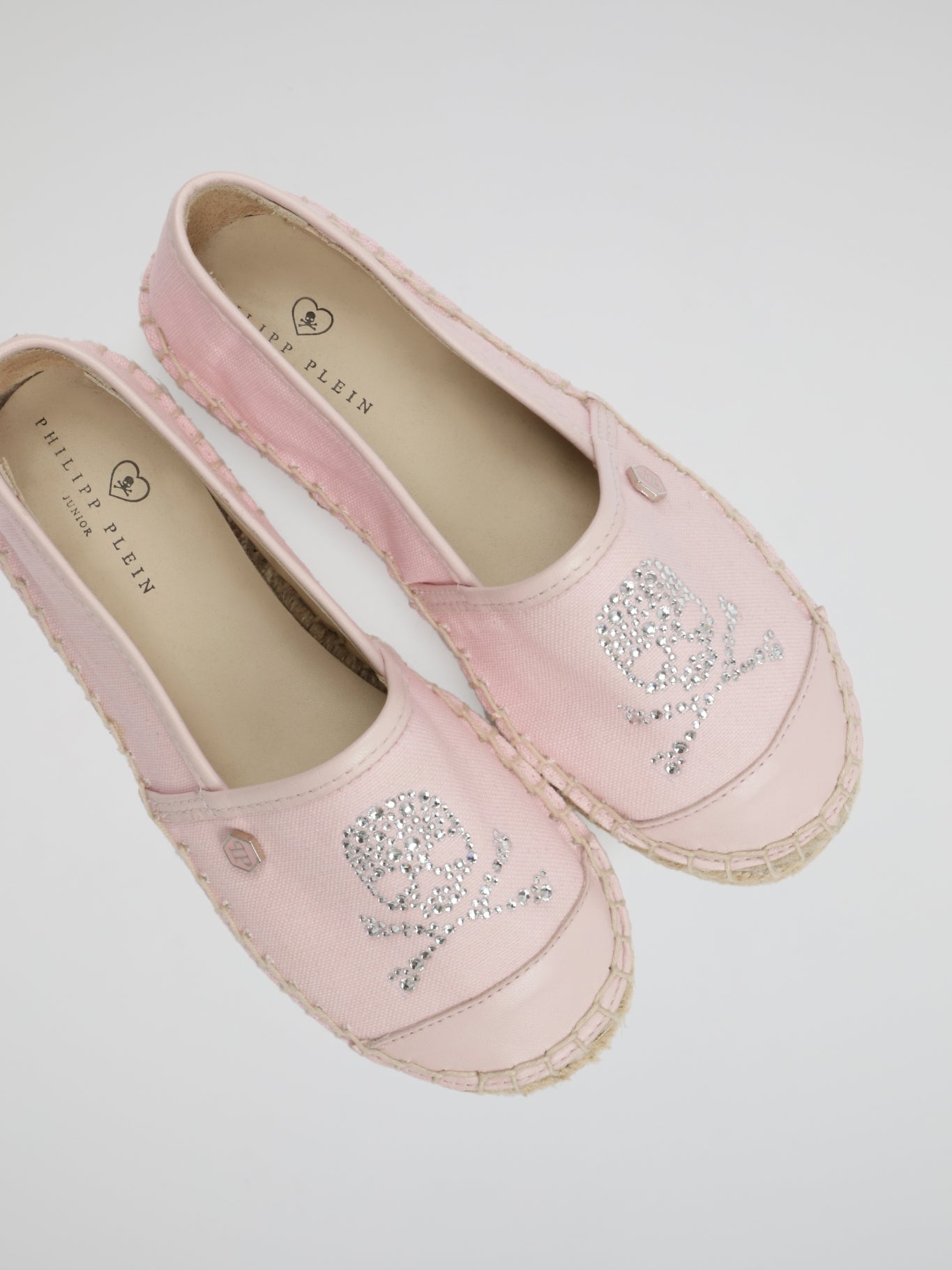 Pink Skull Crystal Espadrilles (Kids)