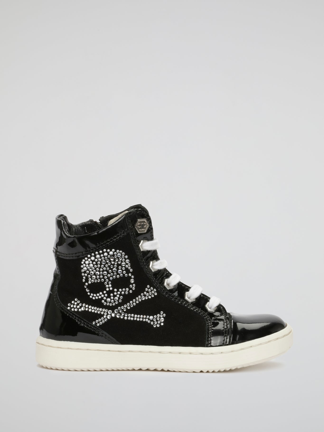 Black Skull High Top Sneakers (Kids)