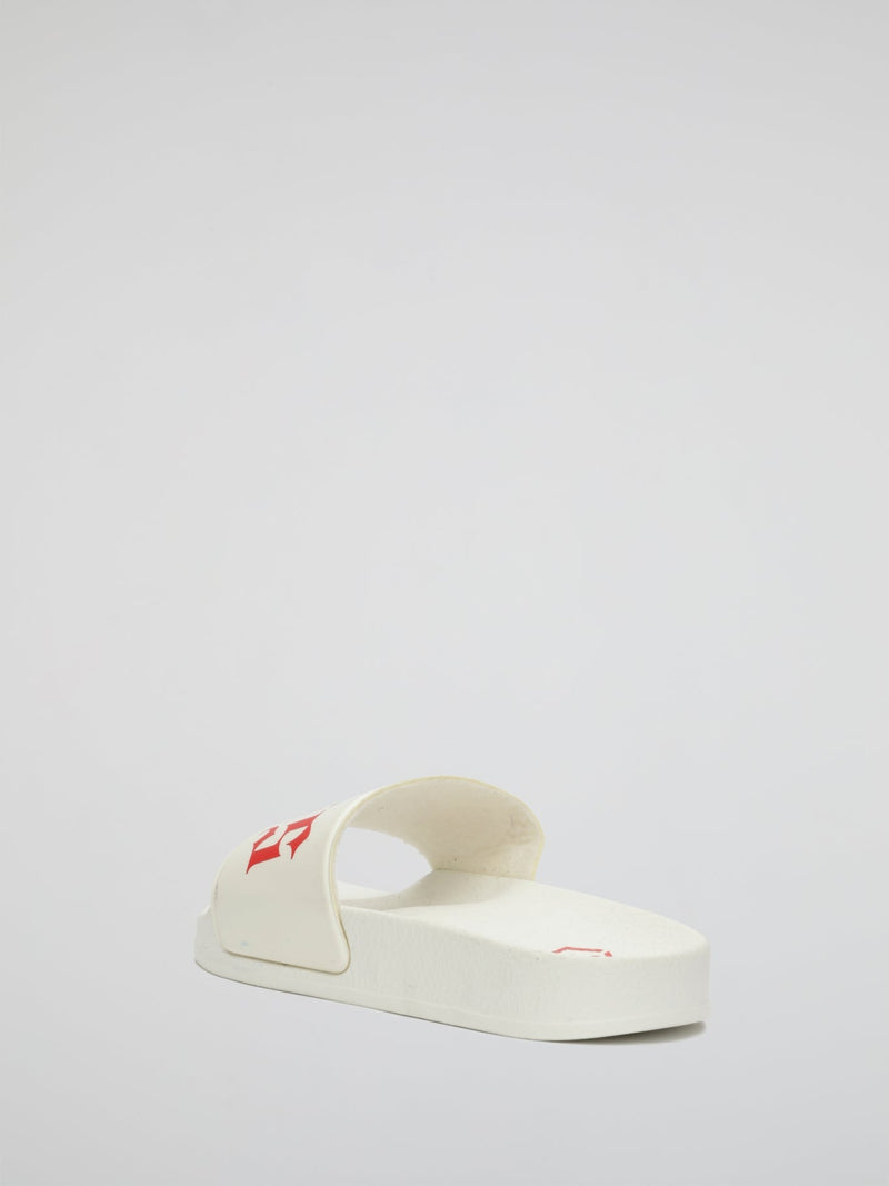 White Blaise Flat Sandals