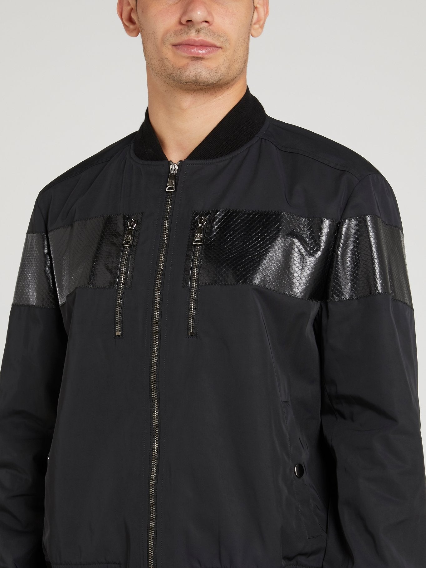 Black Snake Panel Jacket