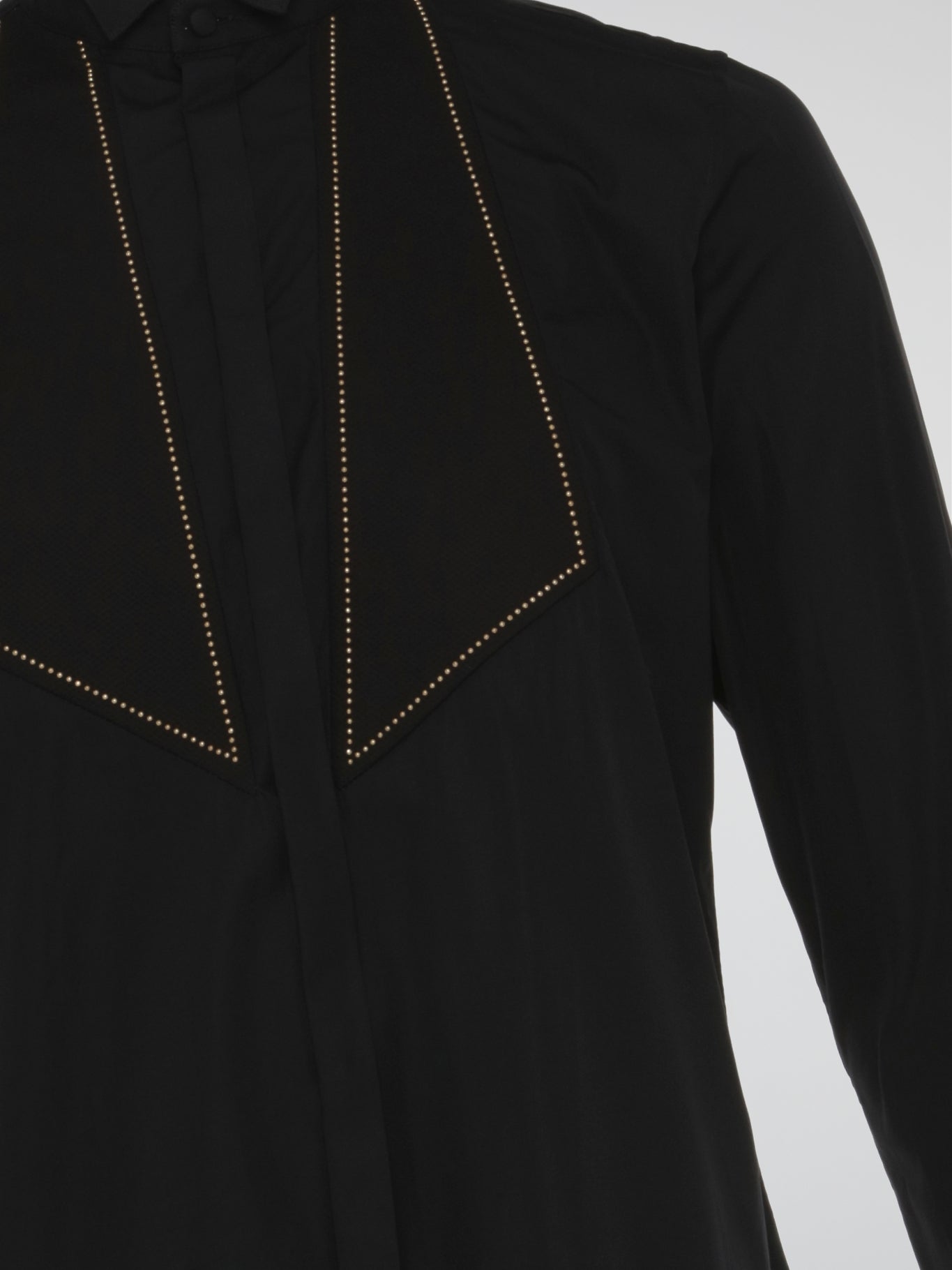 Black Embellished Long Sleeve Shirt