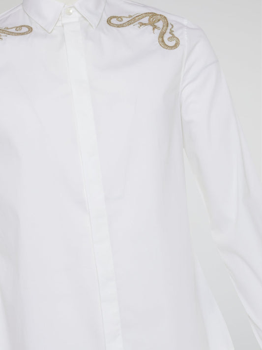 White Embroidered Shirt