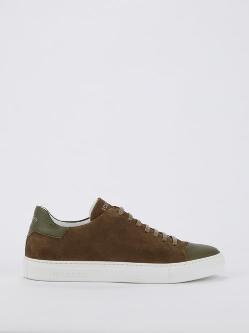 Brown Suede Low Top Sneakers