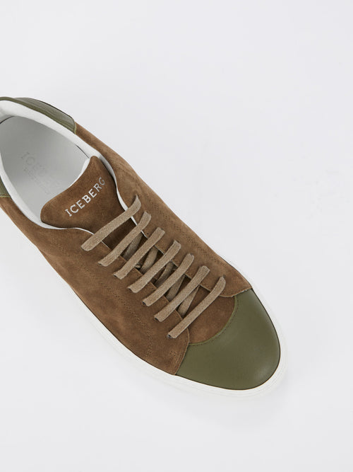 Brown Suede Low Top Sneakers