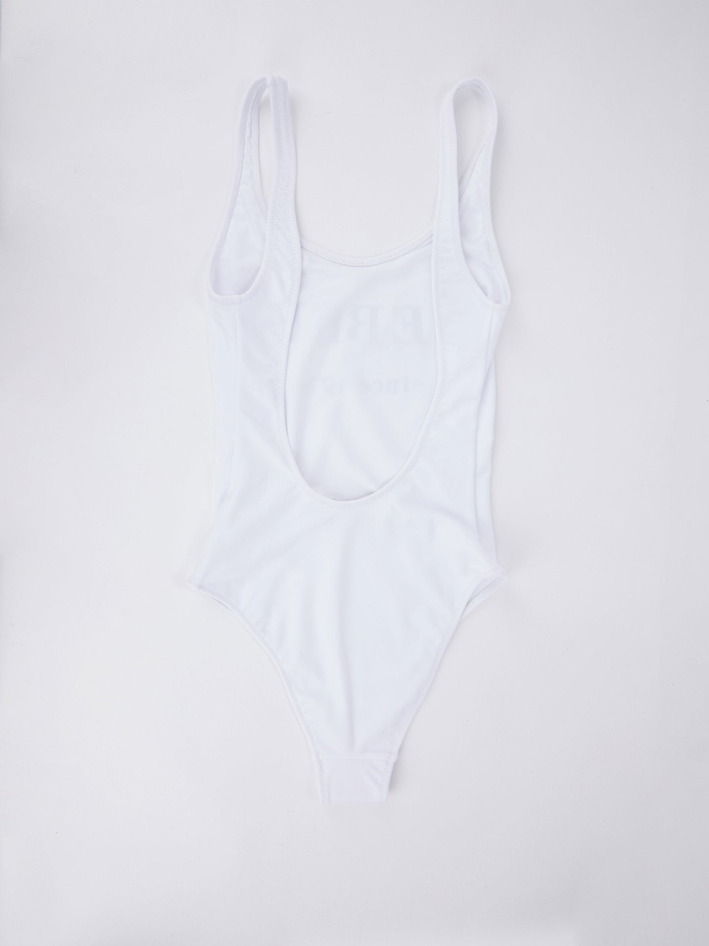 White One-Piece Logo Swimsuit